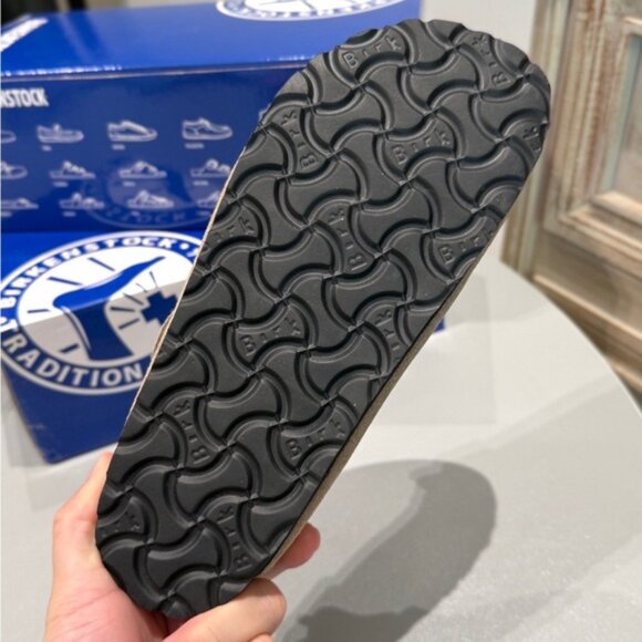 Birkenstock Light Brown Suede Clogs - Picture 8 of 9